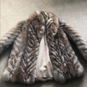 Vintage Genuine rabbit fur coat.